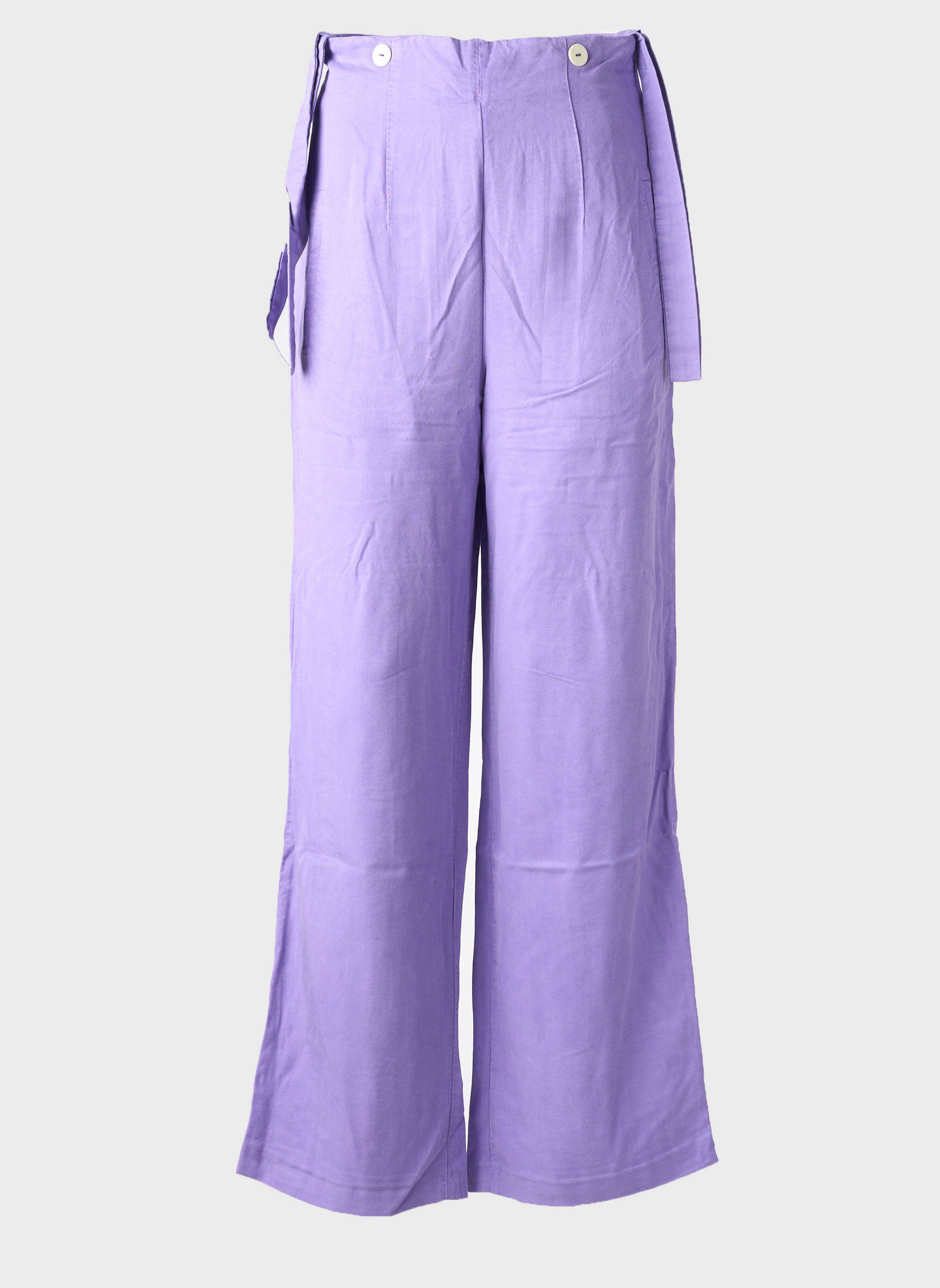 Pantalon flare taille à pinces taille haute violet COUTURIST femme