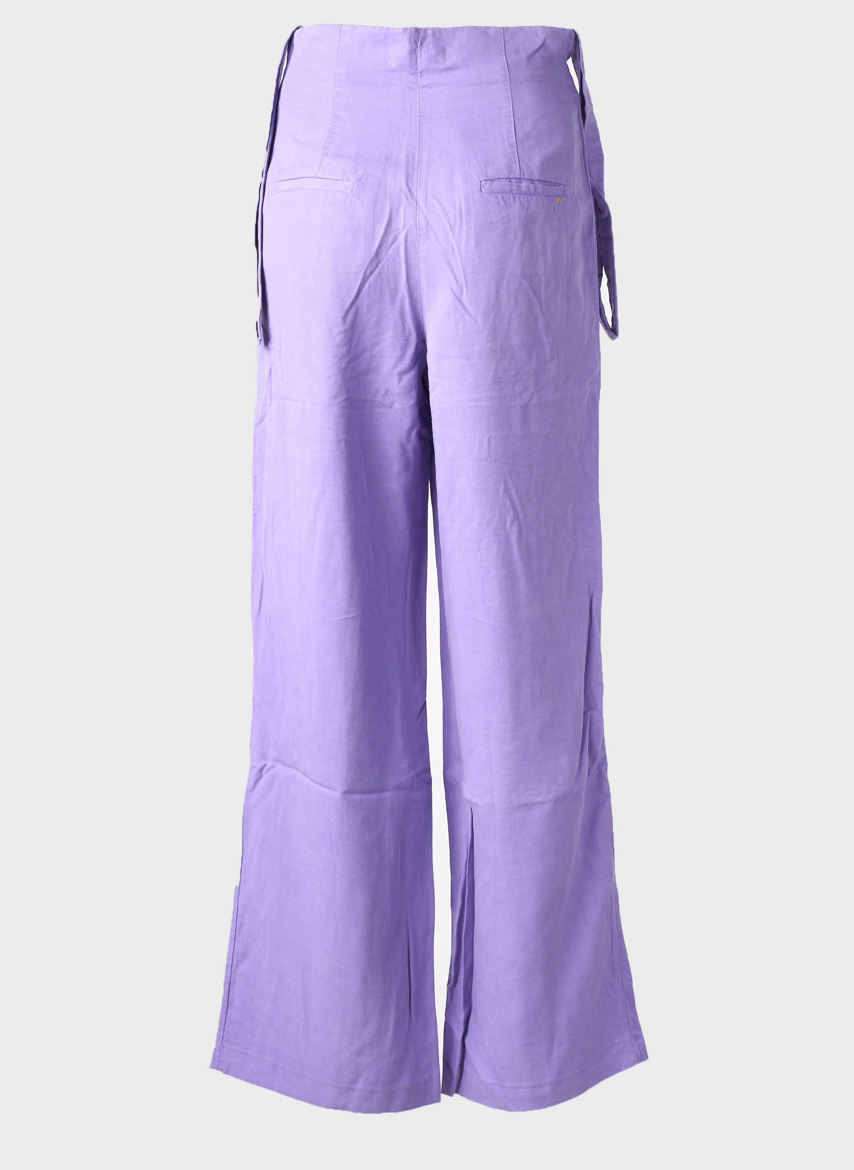 Pantalon flare taille à pinces taille haute violet COUTURIST femme