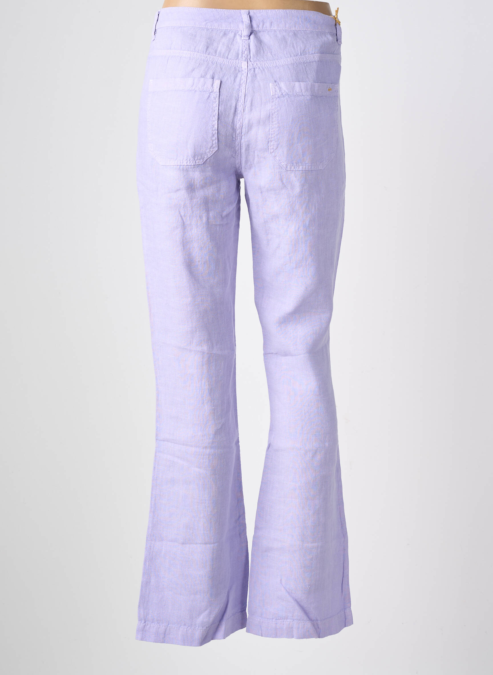 Pantalon flare taille élastique taille normale violet COUTURIST femme
