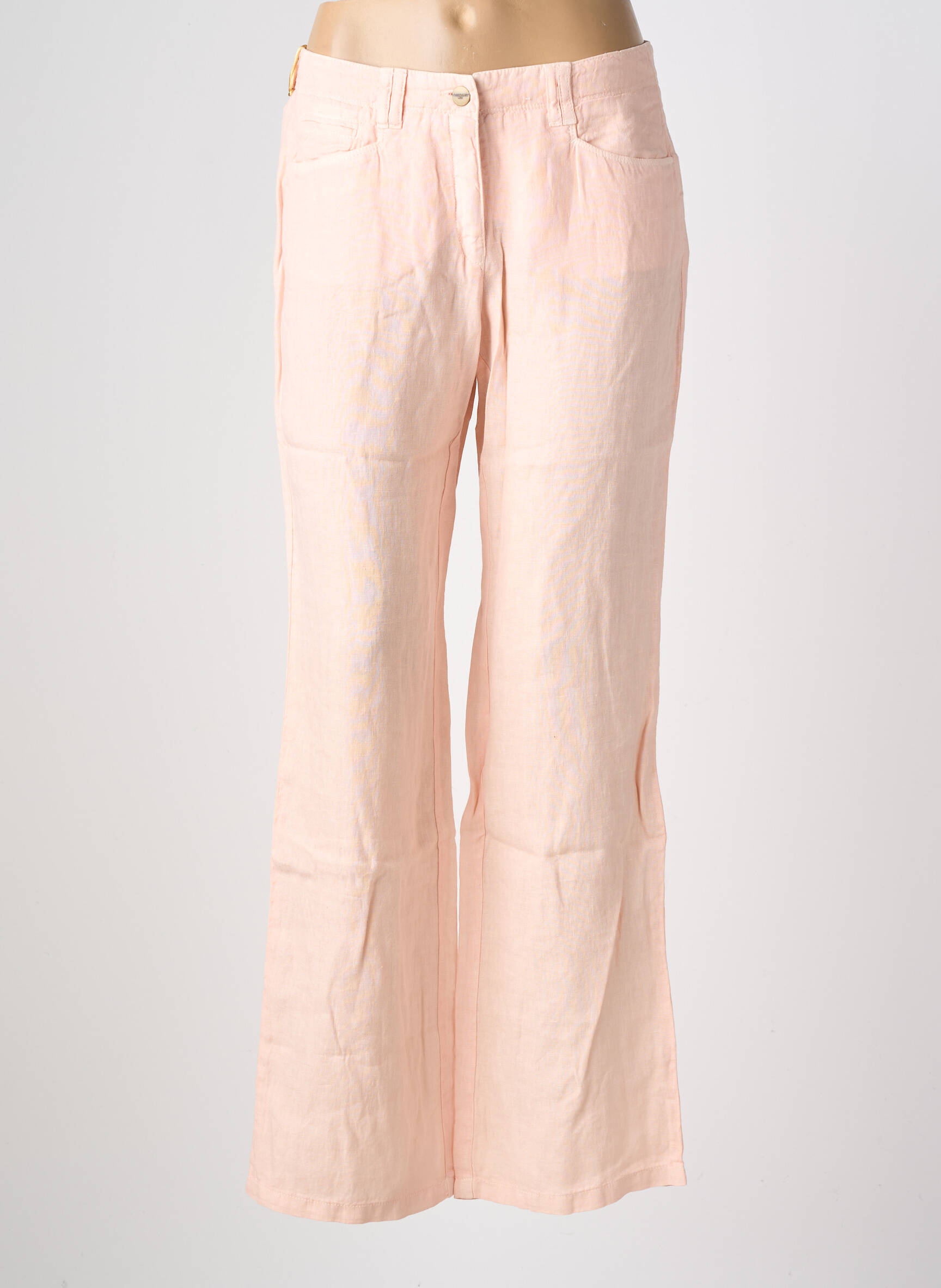 Pantalon flare taille élastique taille normale rose COUTURIST femme