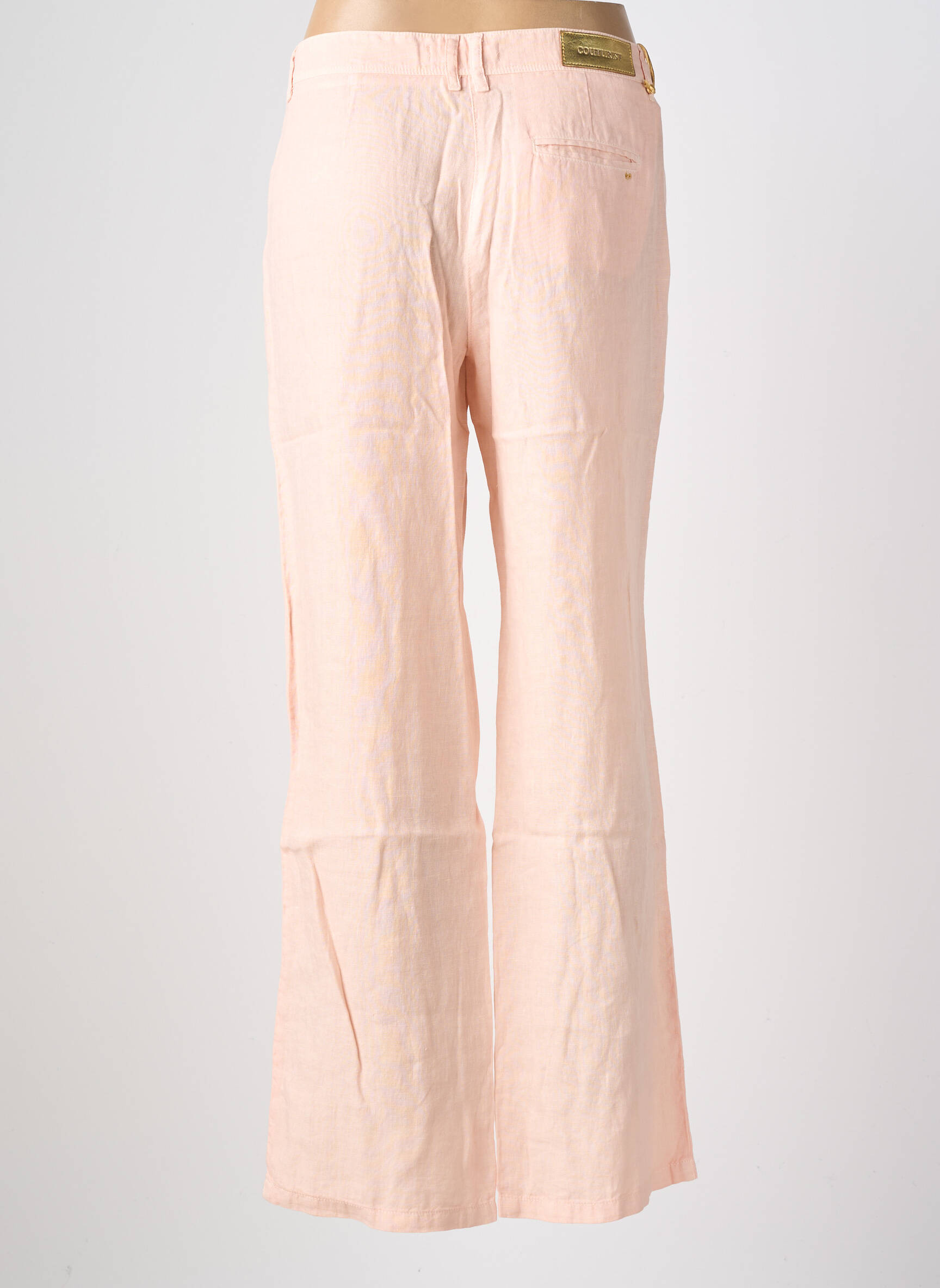 Pantalon flare taille élastique taille normale rose COUTURIST femme