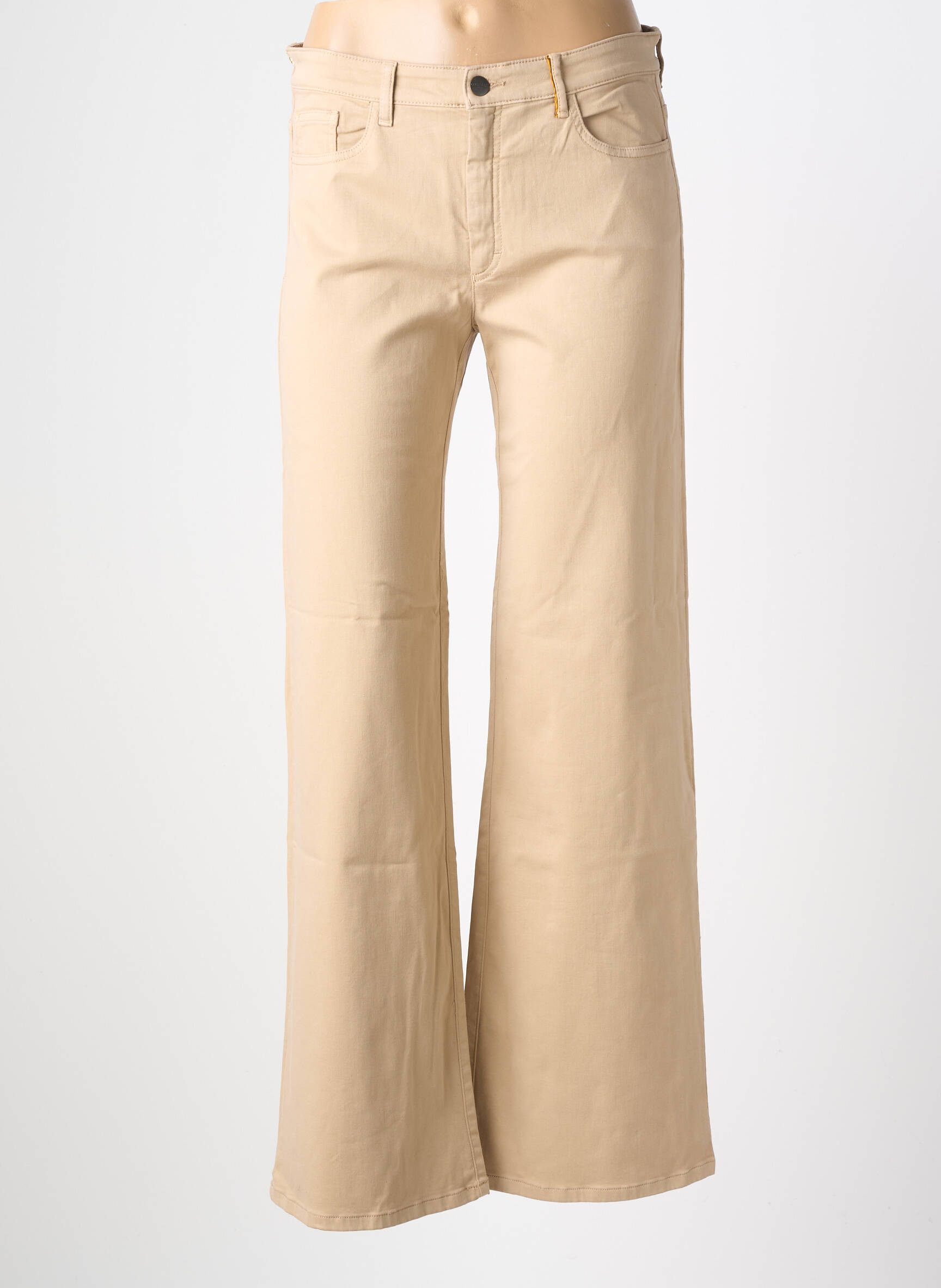 Pantalon flare taille normale taille normale beige COUTURIST femme