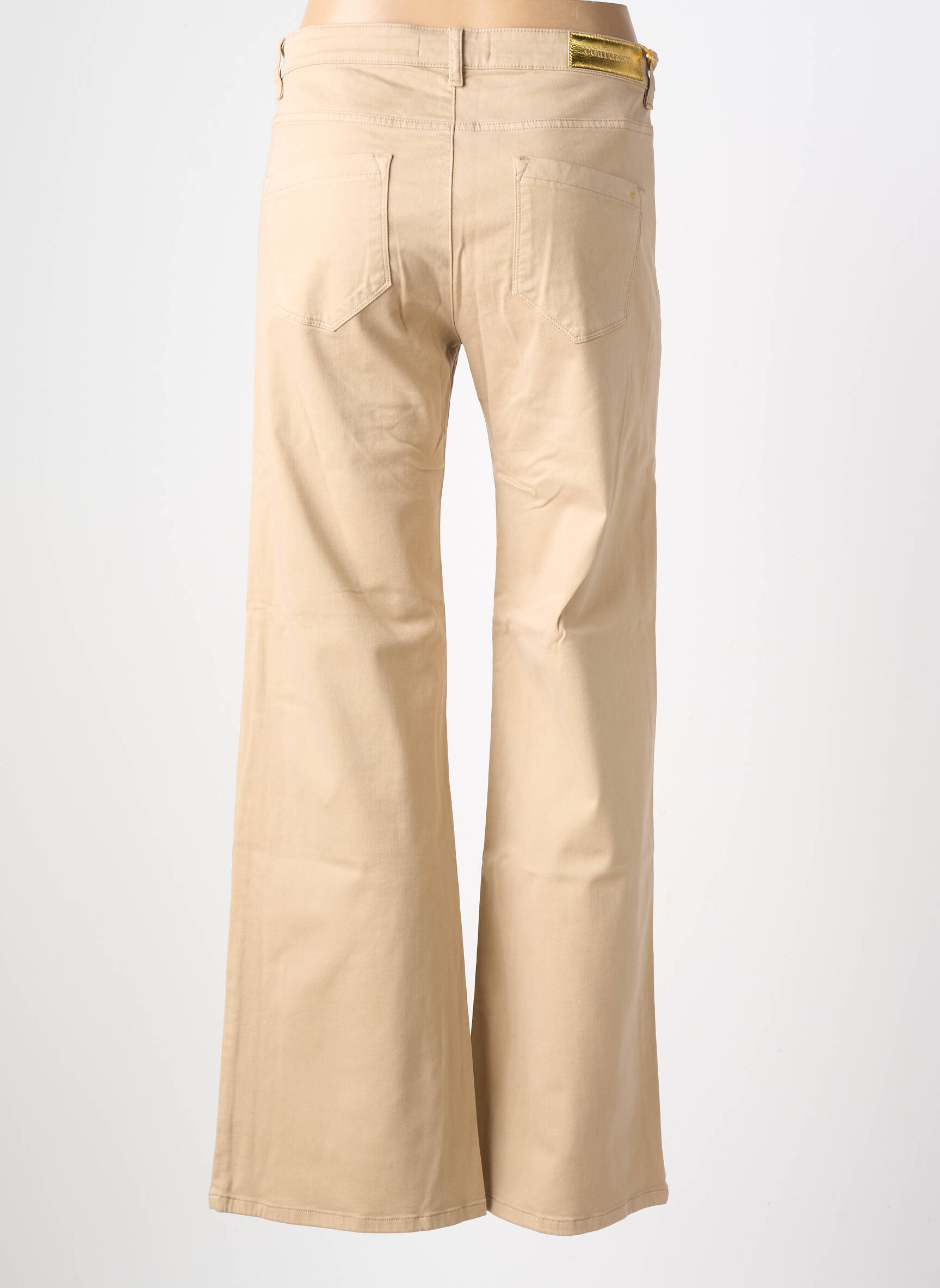 Pantalon flare taille normale taille normale beige COUTURIST femme