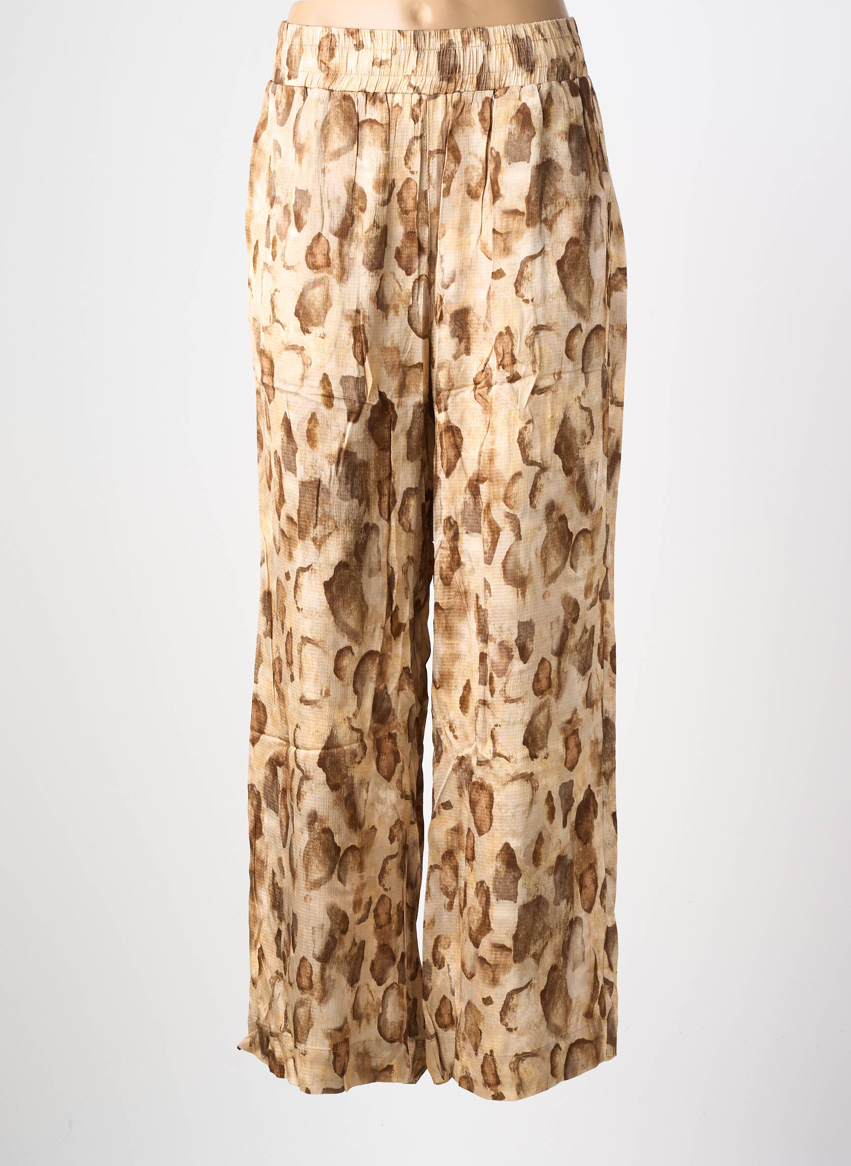 Pantalon large coupe fluide beige COUTURIST femme