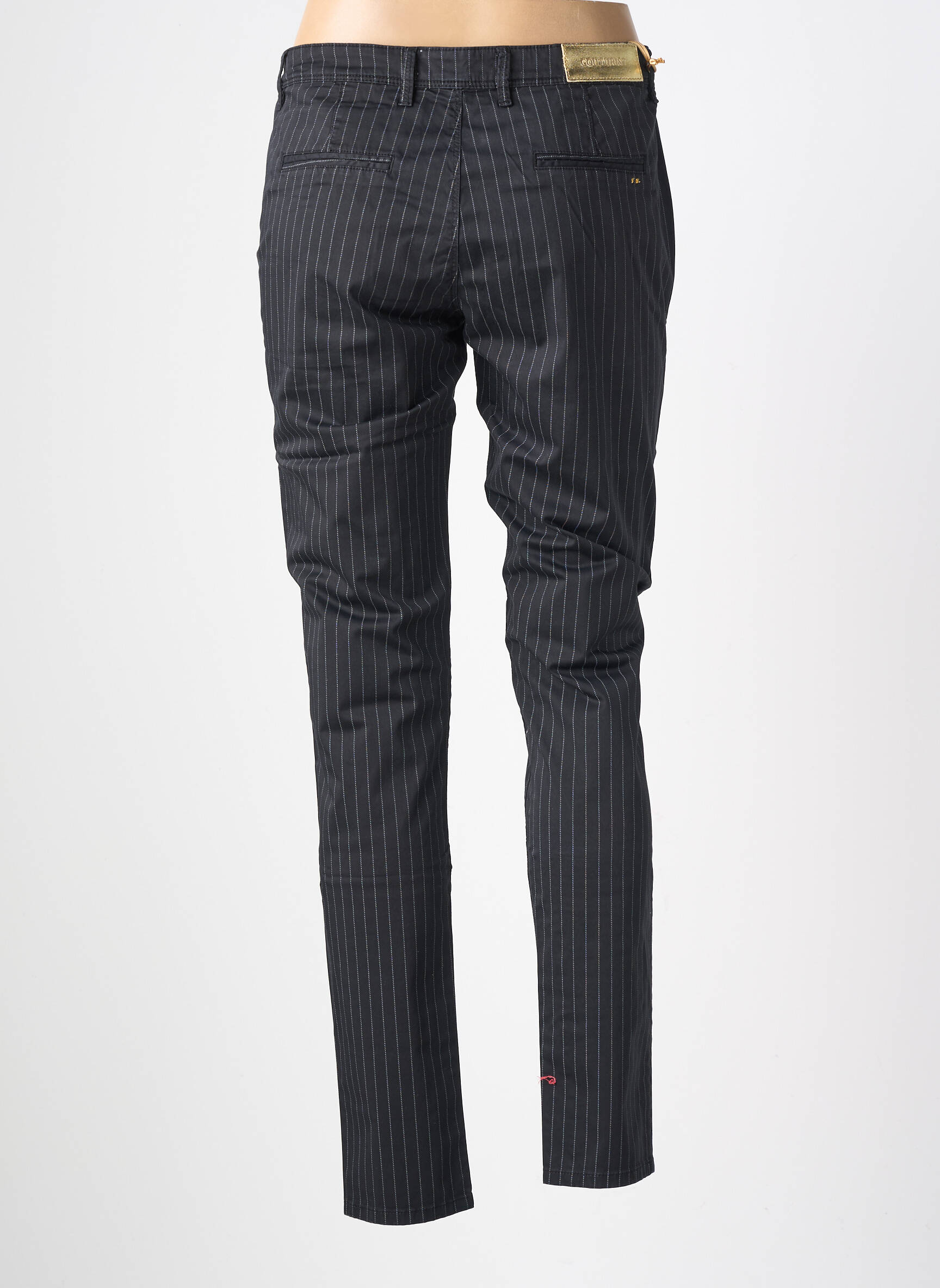 Pantalon chino taille basse taille basse noir COUTURIST femme