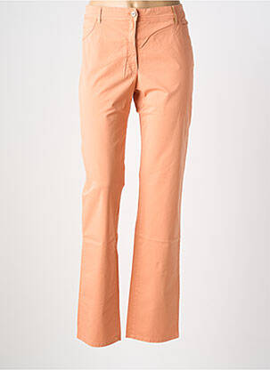 Pantalon droit stretch taille normale orange clair COUTURIST femme