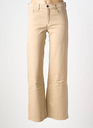 Pantalon droit stretch taille normale beige COUTURIST femme