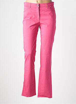 Pantalon droit stretch taille normale rose fonce COUTURIST femme