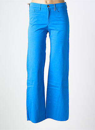 Pantalon droit stretch taille normale bleu fonce COUTURIST femme