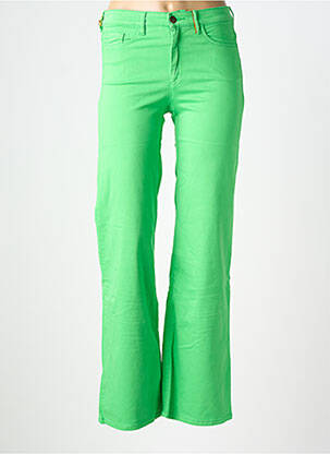 Pantalon droit stretch taille normale vert COUTURIST femme