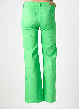 Pantalon droit stretch taille normale vert COUTURIST femme