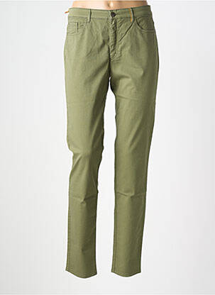 Pantalon droit stretch taille normale vert COUTURIST femme