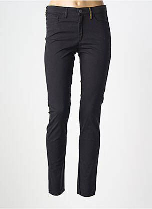 Pantalon slim tissage popeline taille normale noir COUTURIST femme