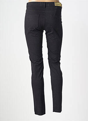 Pantalon slim tissage popeline taille normale noir COUTURIST femme
