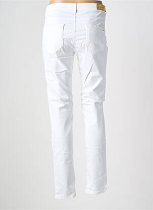 Pantalon slim tissage popeline taille normale blanc COUTURIST femme