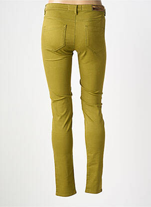 Pantalon slim tissage popeline taille normale vert COUTURIST femme