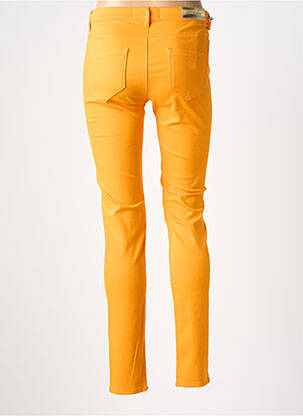 Pantalon slim tissage popeline taille normale orange COUTURIST femme