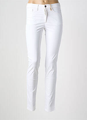 Pantalon slim tissage popeline taille normale blanc COUTURIST femme