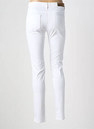 Pantalon slim tissage popeline taille normale blanc COUTURIST femme