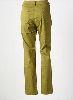Pantalon slim tissage popeline taille normale vert COUTURIST femme