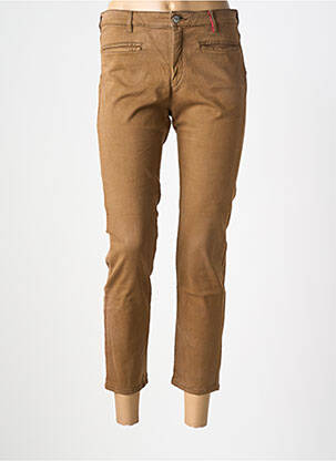 Pantalon 7/8 stretch taille normale marron COUTURIST femme