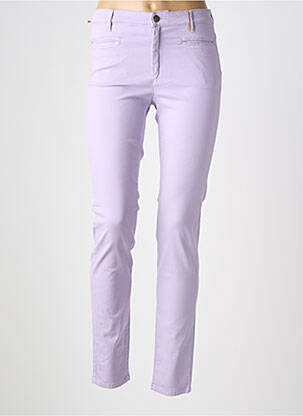 Pantalon slim stretch taille normale violet COUTURIST femme