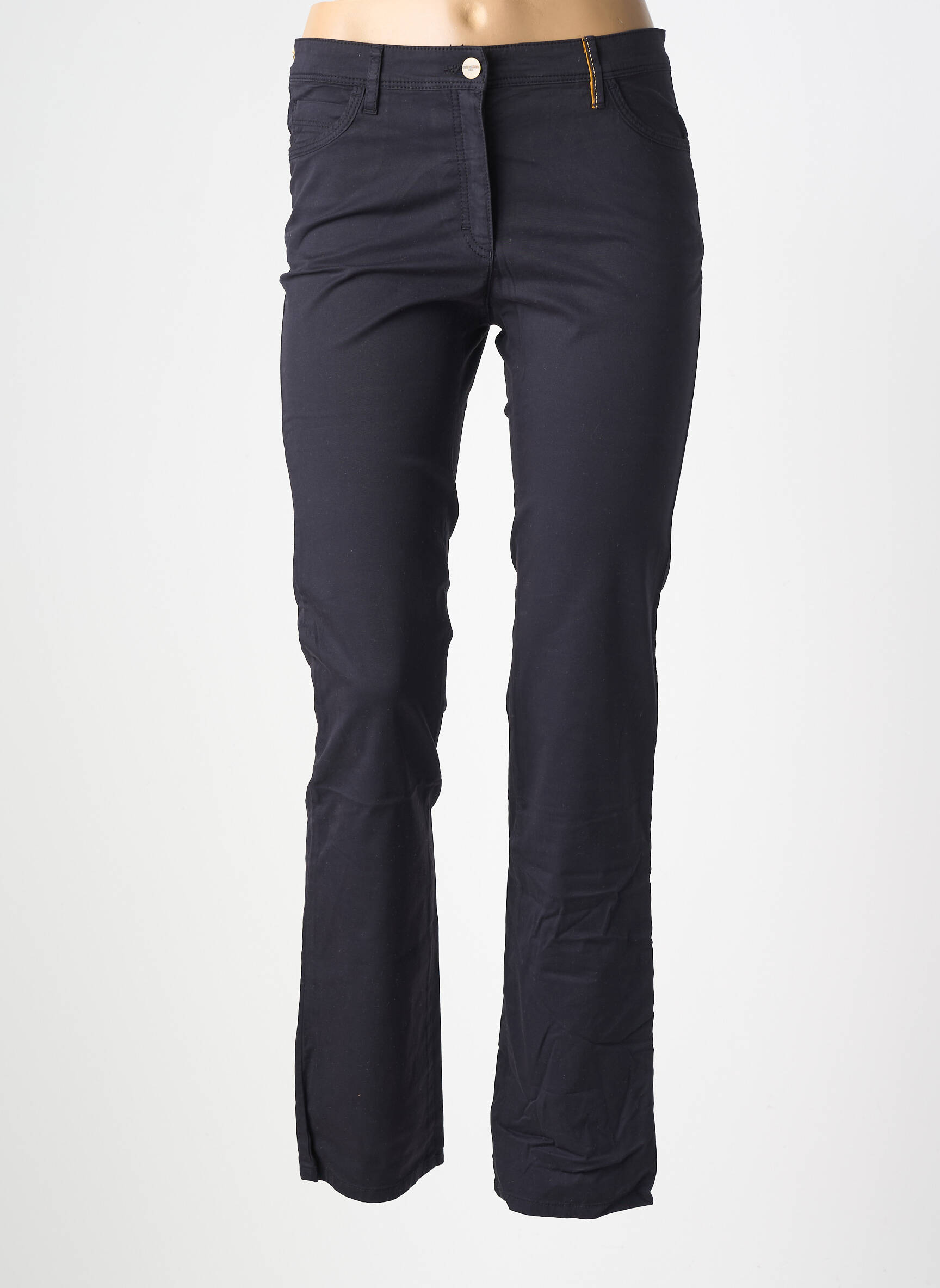 Pantalon droit stretch taille normale noir COUTURIST femme