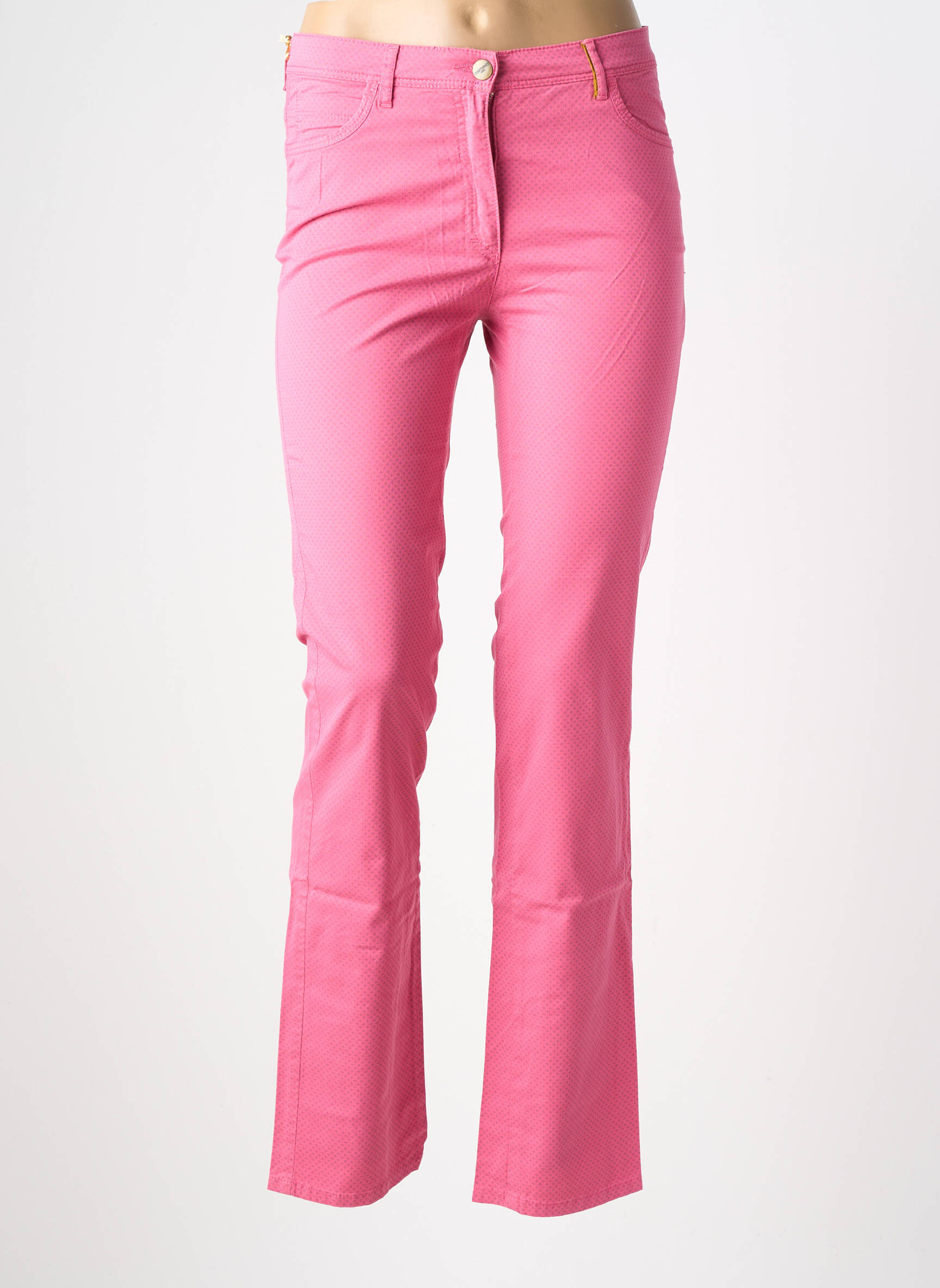 Pantalon droit stretch taille normale rose COUTURIST femme