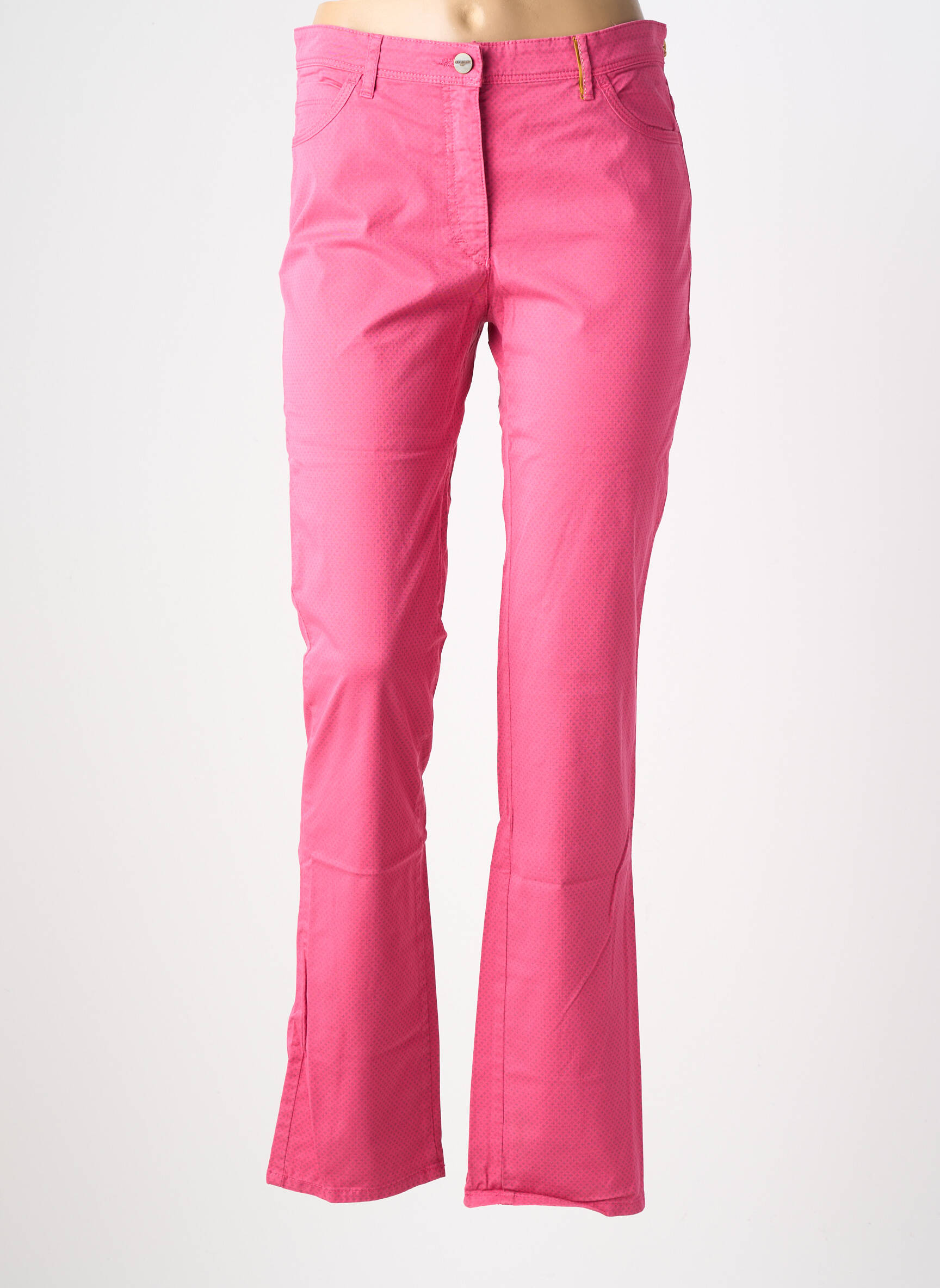 Pantalon droit stretch taille normale rose fonce COUTURIST femme
