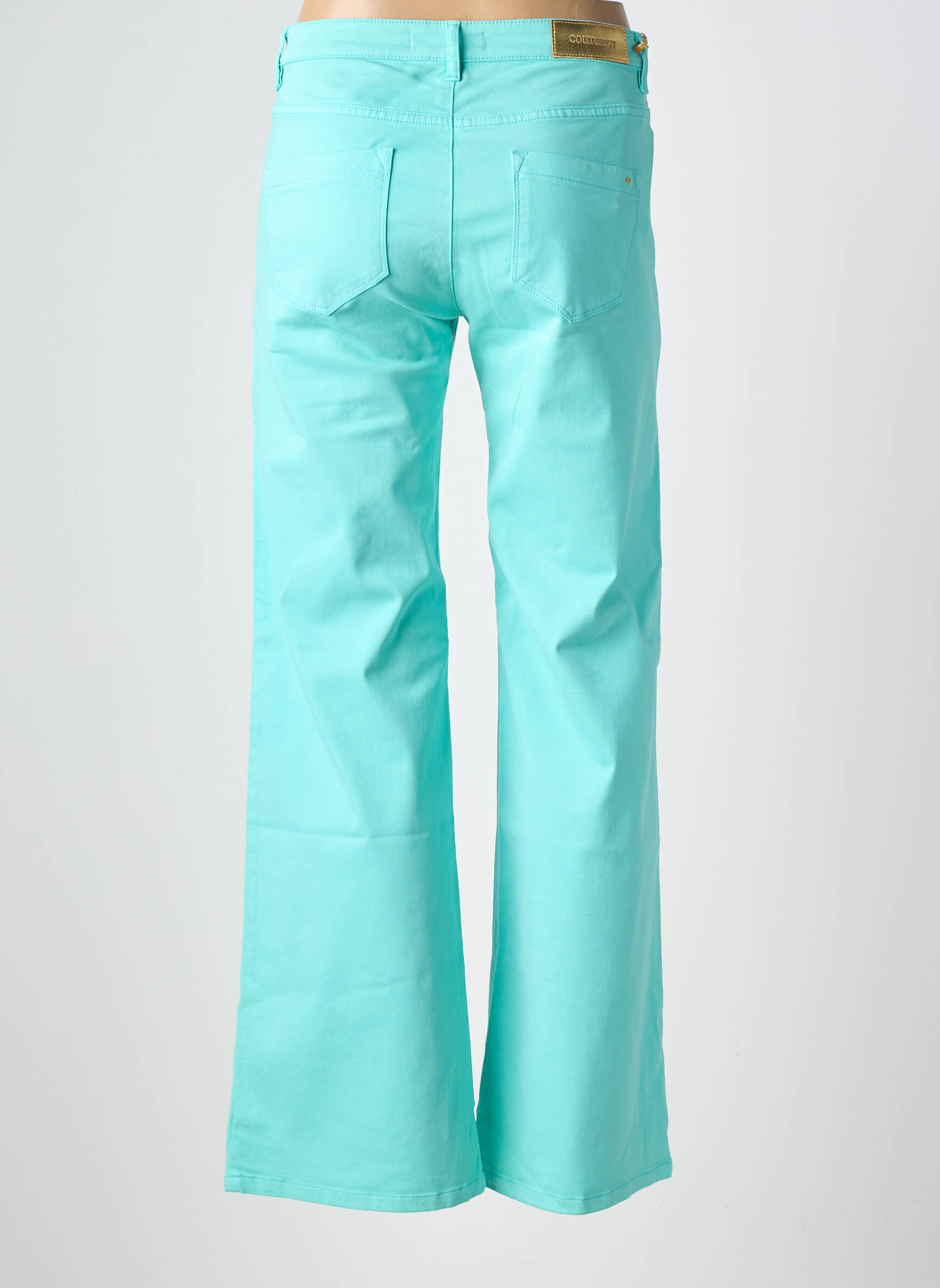 Pantalon droit stretch taille normale bleu COUTURIST femme