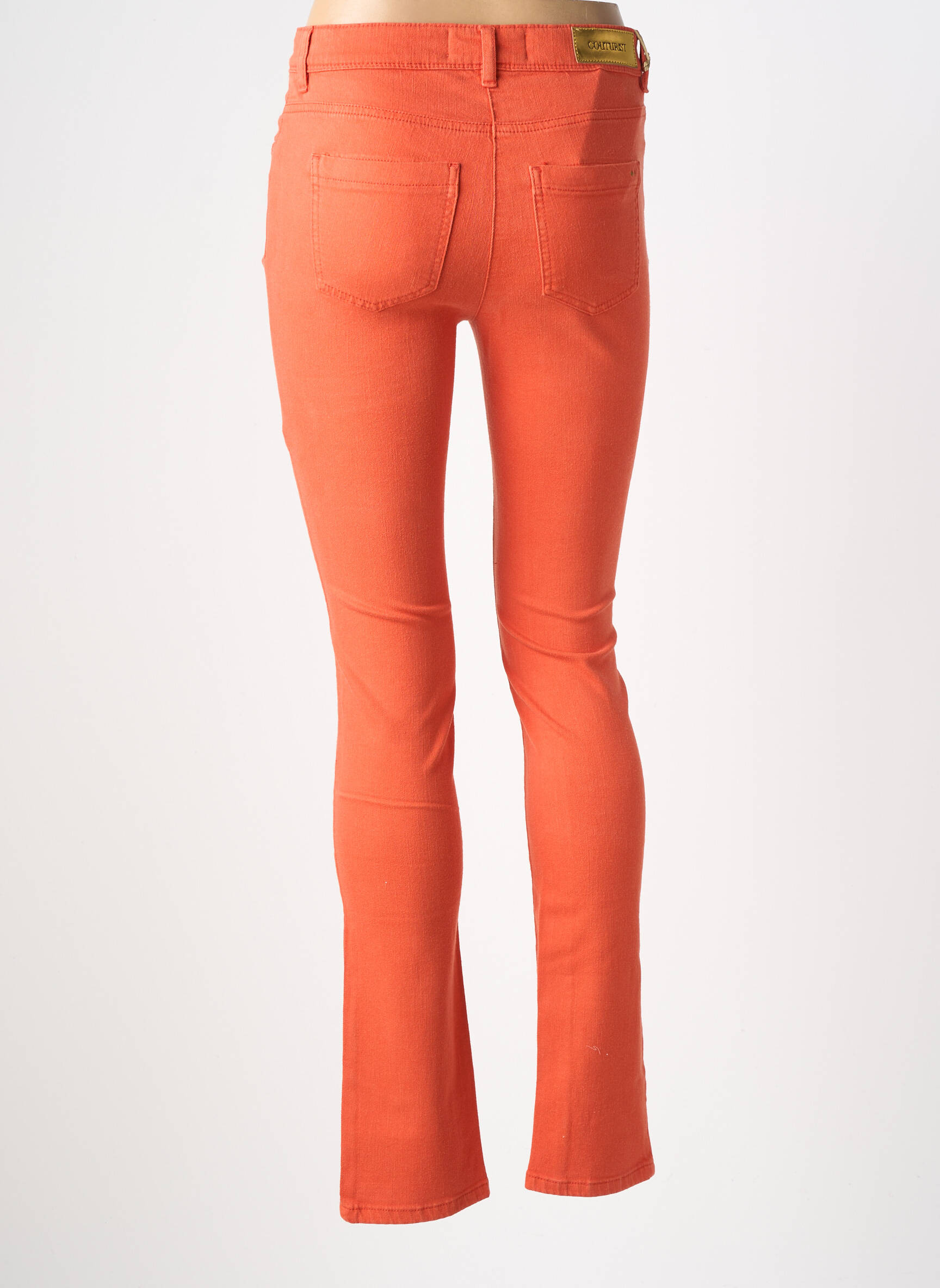 Pantalon slim stretch taille normale orange COUTURIST femme