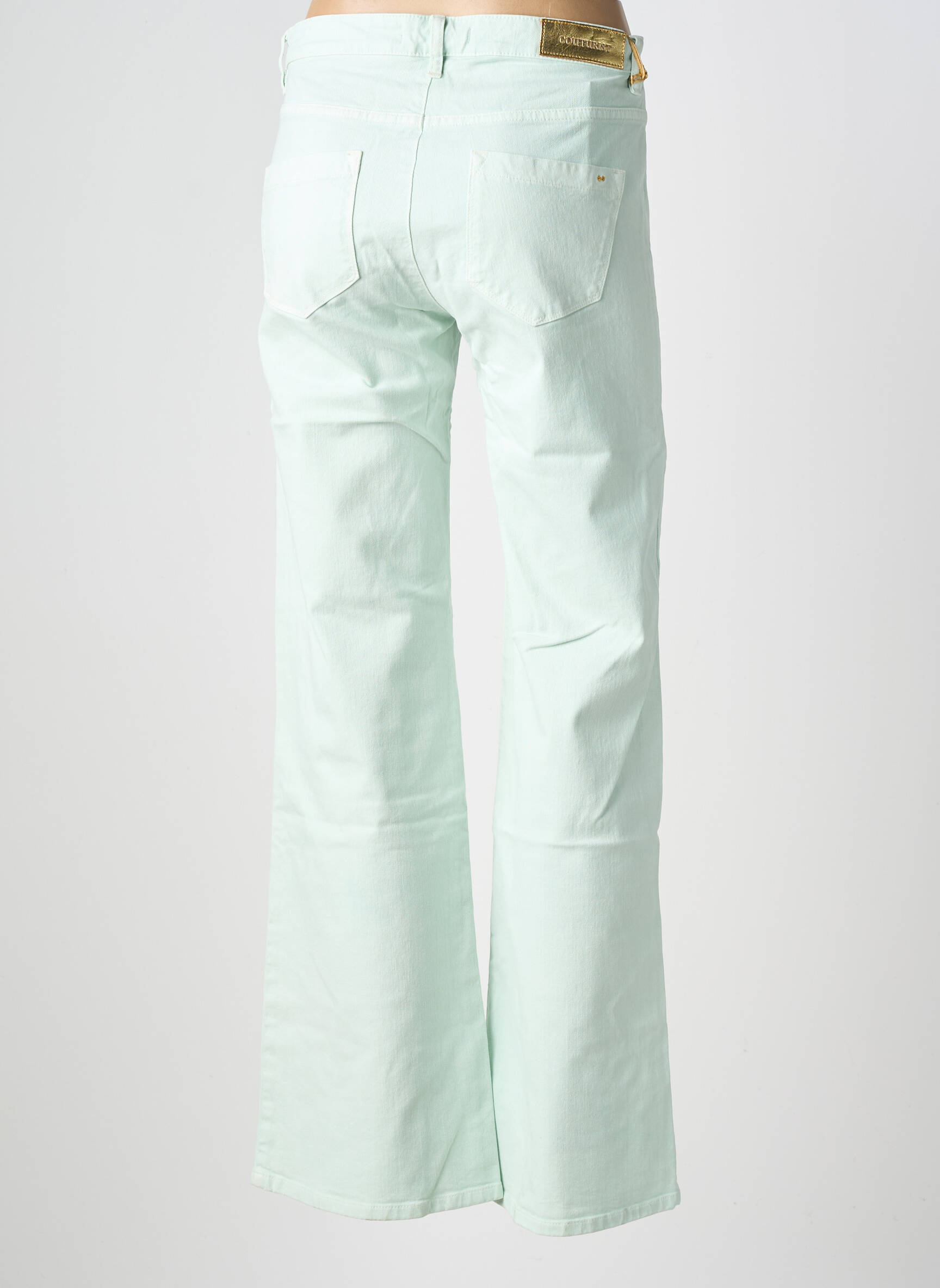 Jeans coupe droite stretch taille normale bleu COUTURIST femme