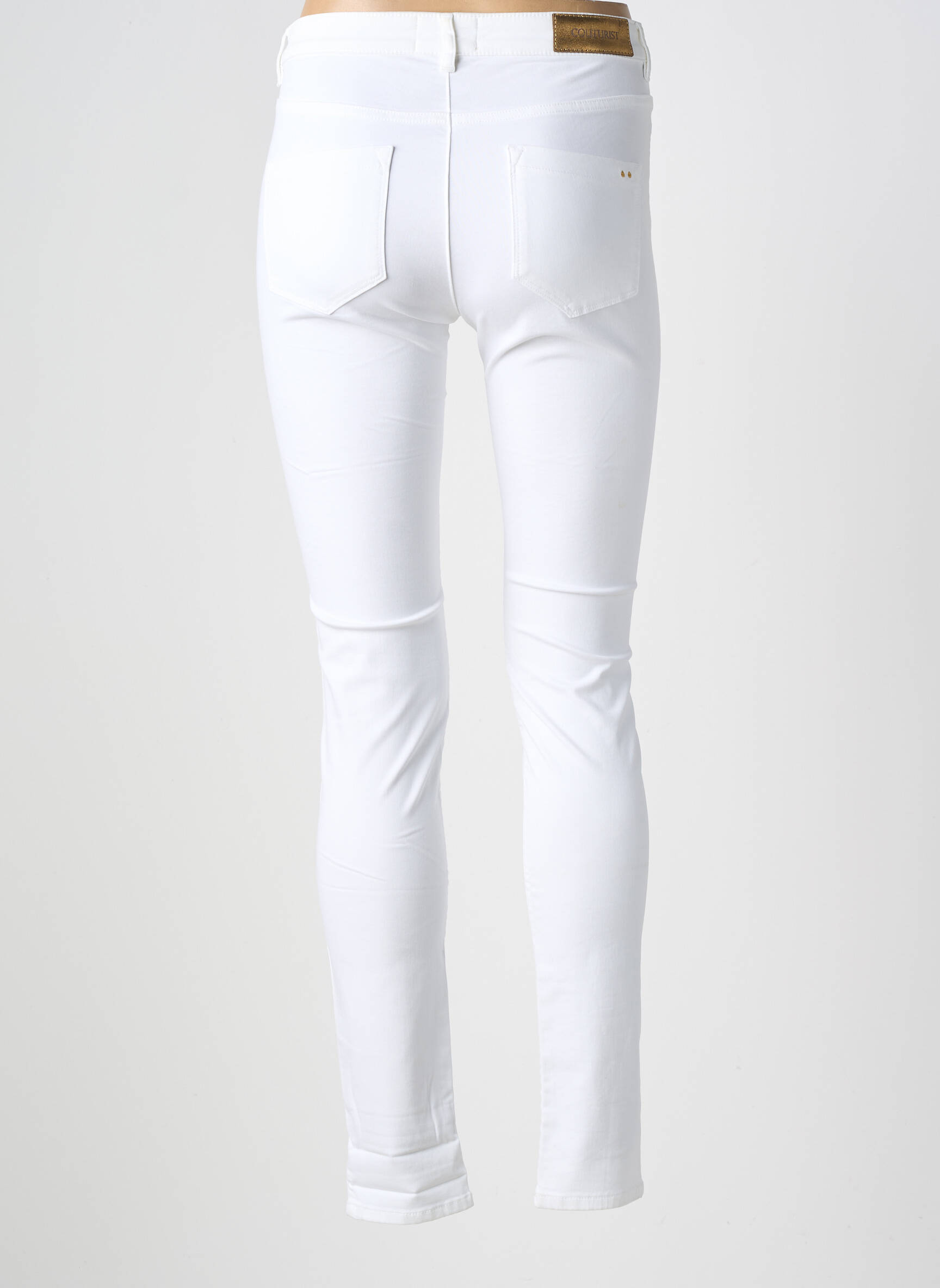 Pantalon slim stretch taille normale blanc COUTURIST femme