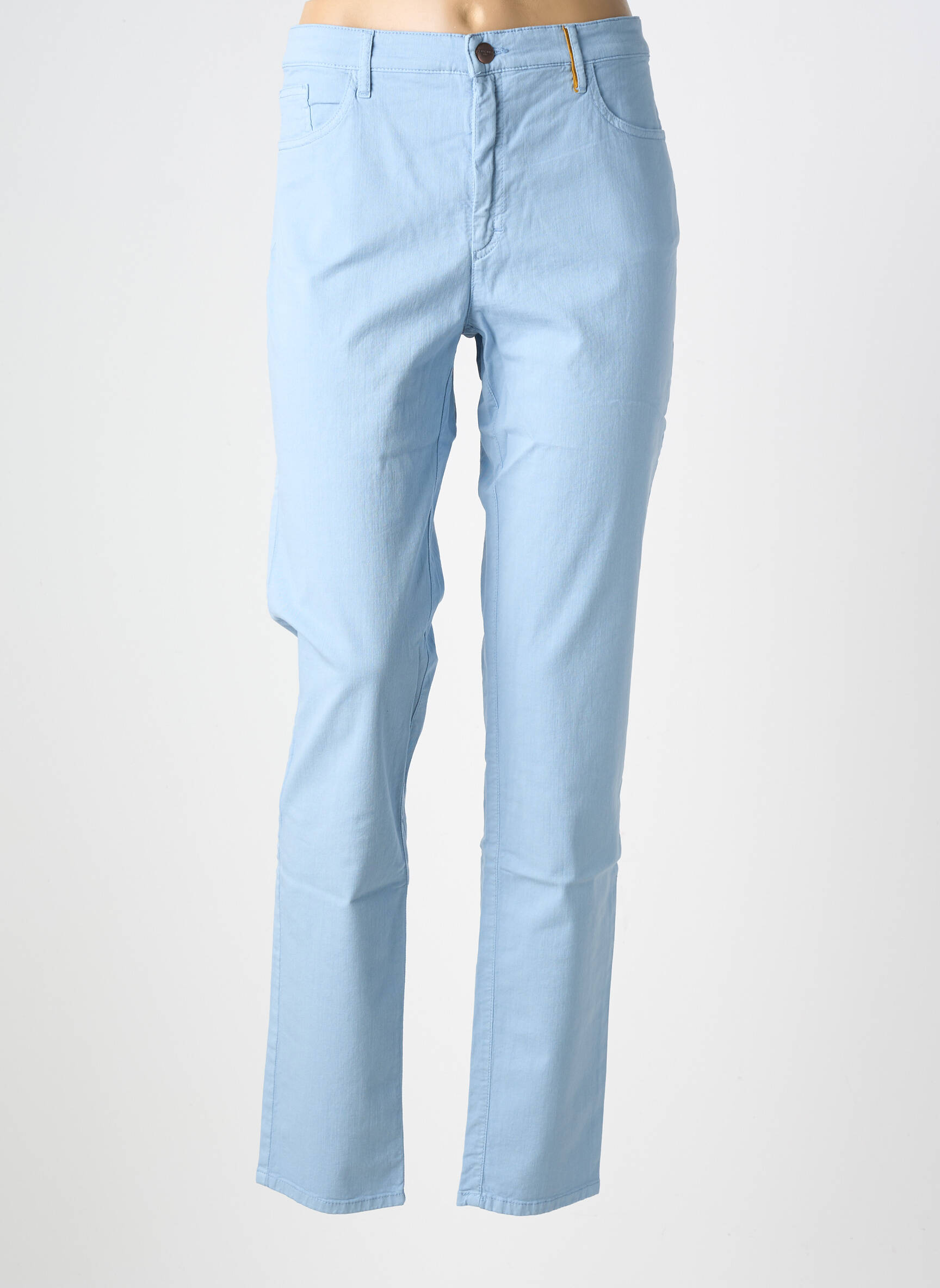 Pantalon droit stretch taille normale bleu COUTURIST femme