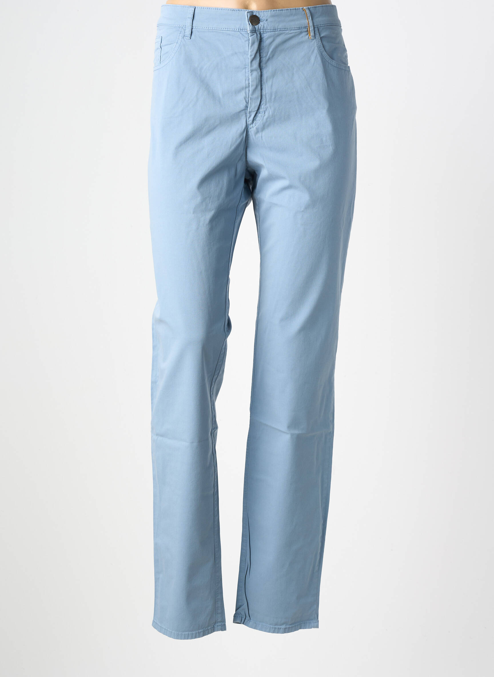 Pantalon droit stretch taille normale bleu COUTURIST femme