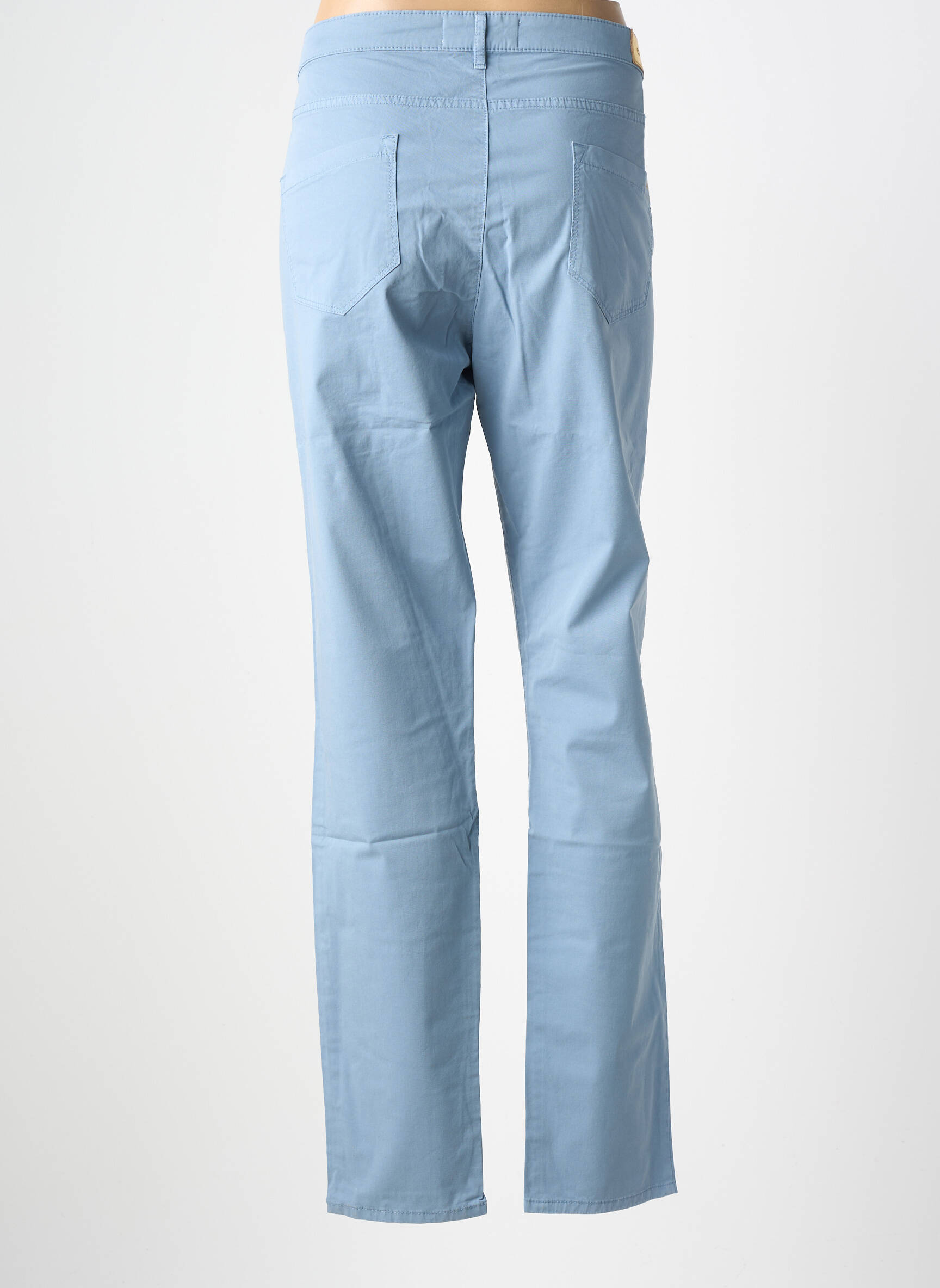 Pantalon droit stretch taille normale bleu COUTURIST femme