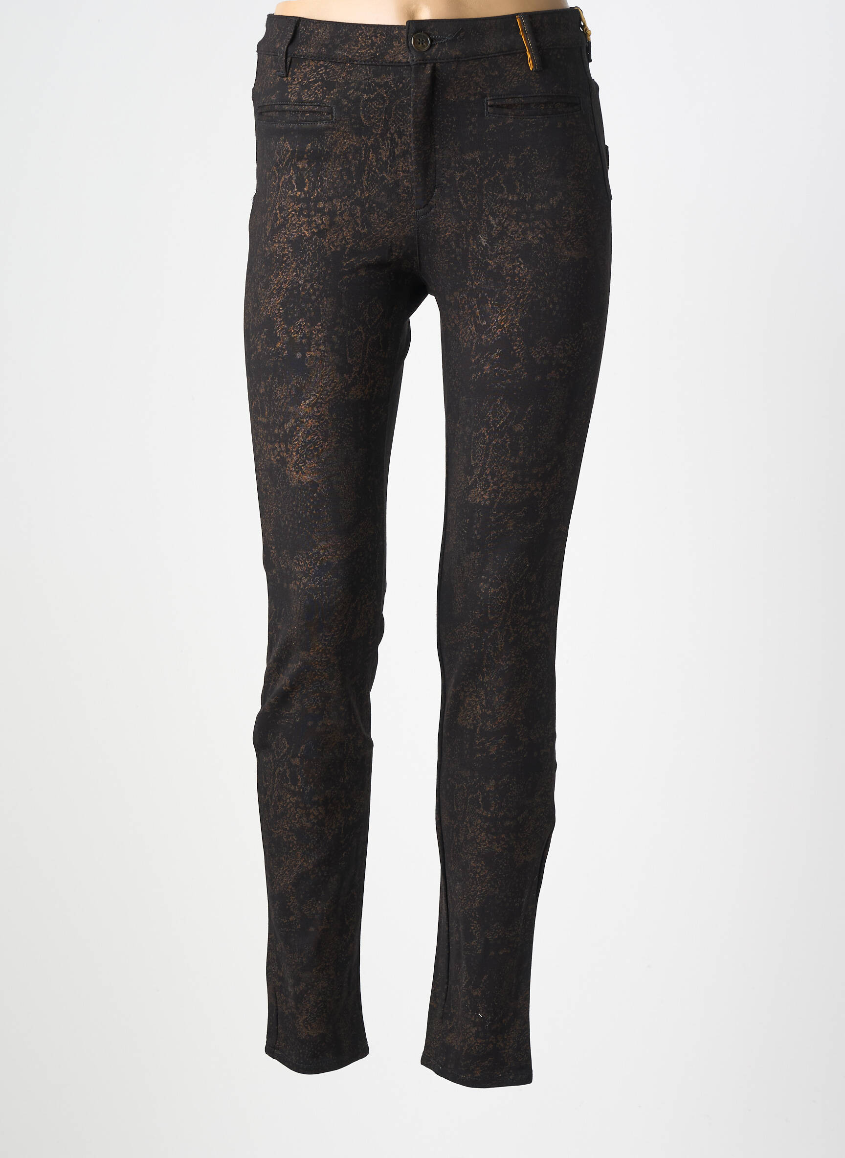 Pantalon slim stretch taille normale noir COUTURIST femme