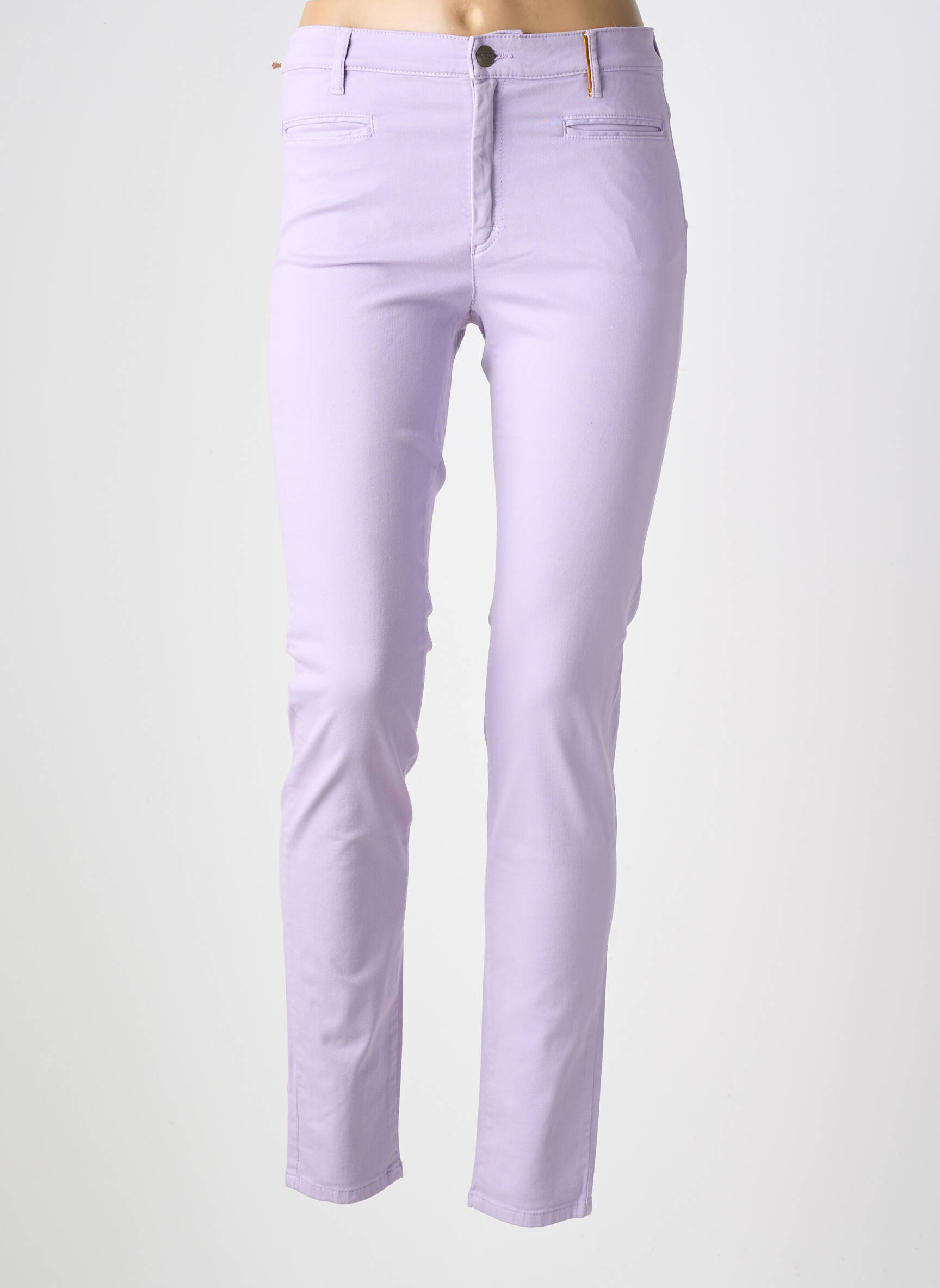 Pantalon slim stretch taille normale violet COUTURIST femme