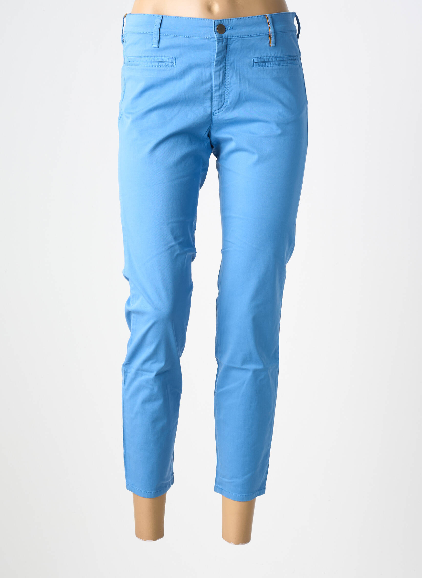 Pantalon 7/8 stretch taille normale bleu COUTURIST femme