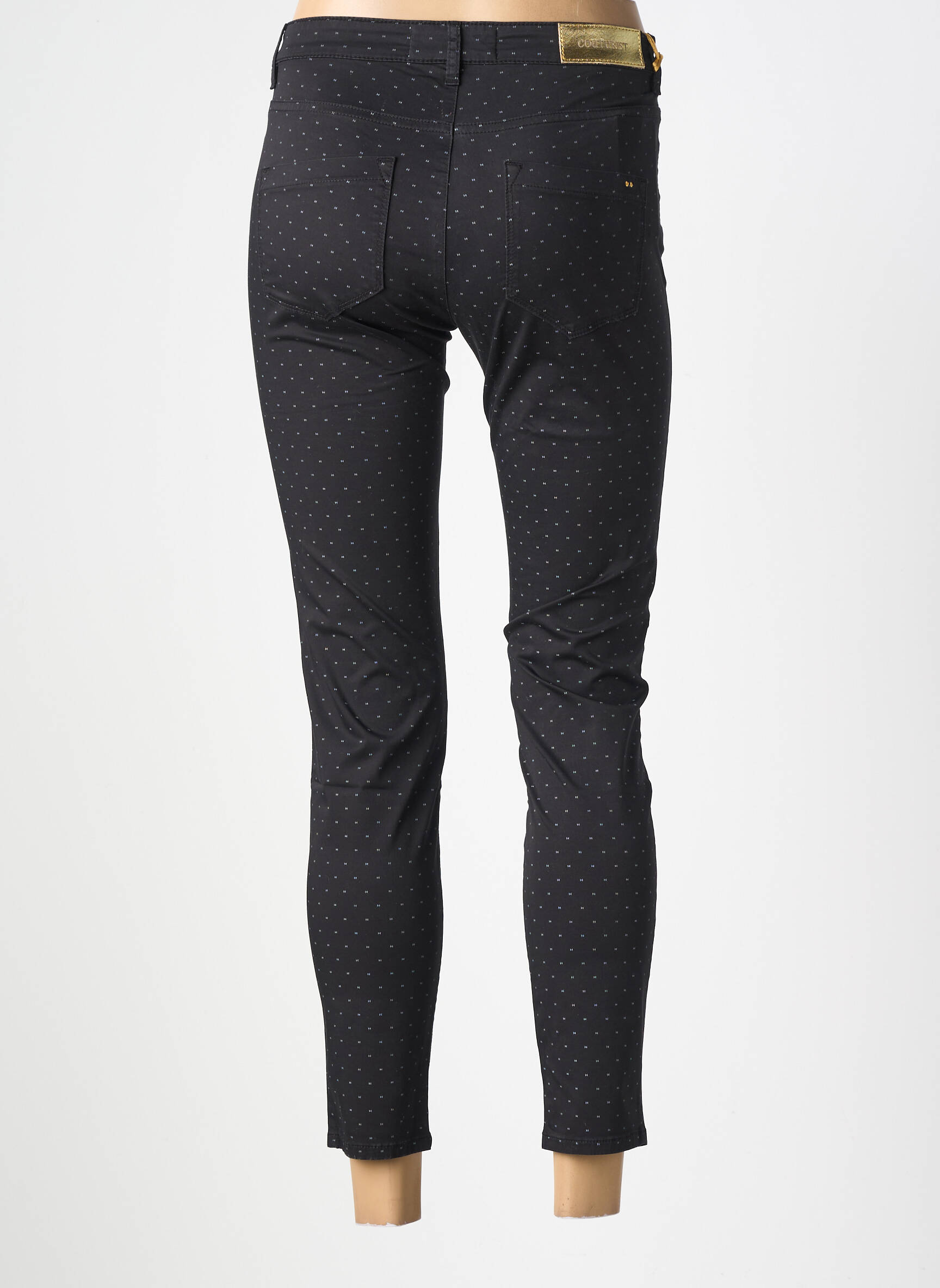 Pantalon 7/8 stretch taille normale noir COUTURIST femme
