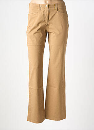 Pantalon chino tissage popeline taille normale marron COUTURIST femme