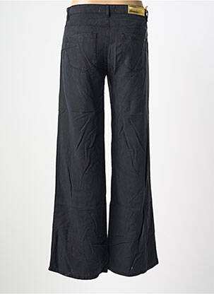 Pantalon droit tissage popeline taille normale noir COUTURIST femme