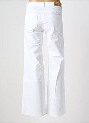 Pantalon droit fermeture zippée sous rabat boutonné taille normale blanc COUTURIST femme