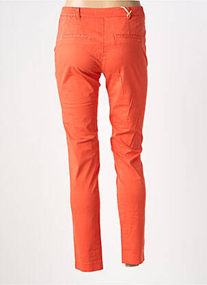 Pantalon chino tissage popeline taille normale orange COUTURIST femme