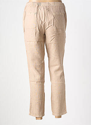 Pantalon 7/8 taille élastique taille normale beige COUTURIST femme