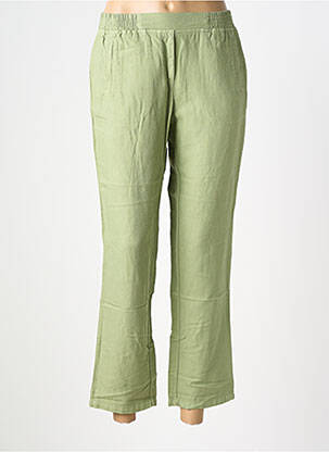 Pantalon 7/8 taille élastique taille normale vert COUTURIST femme