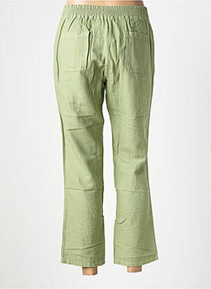 Pantalon 7/8 taille élastique taille normale vert COUTURIST femme