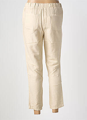 Pantalon 7/8 taille élastique taille normale beige COUTURIST femme