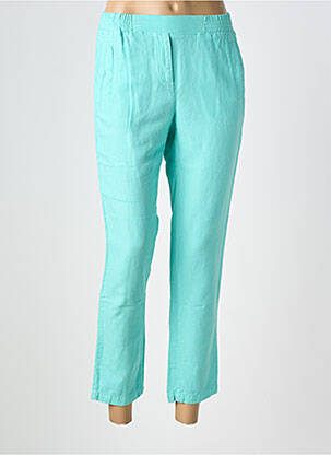 Pantalon 7/8 taille élastique taille normale bleu COUTURIST femme