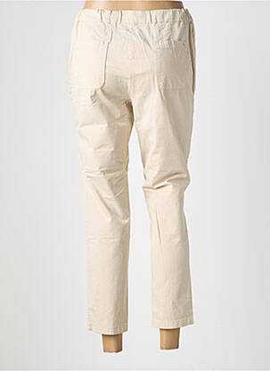 Pantalon 7/8 taille élastique taille normale beige COUTURIST femme